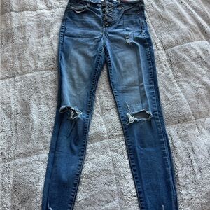 Celebrity Pink Two-Tone Distressed Skinny Jeans - Blue Wash